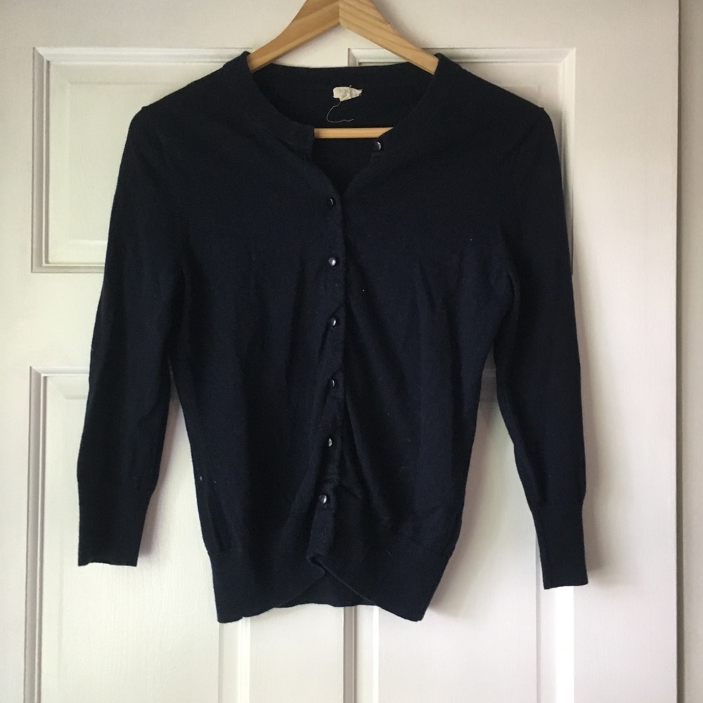 J. Crew Navy Blue Cardigan!!
